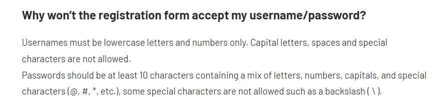 username