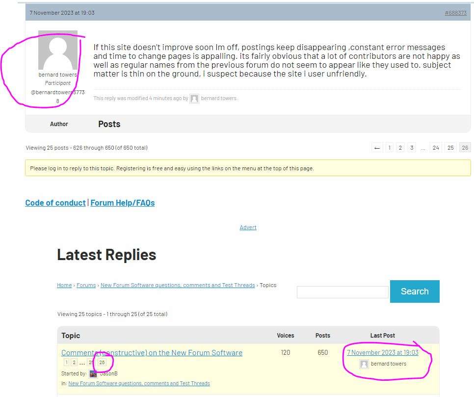 screenshot Bernard P26 clicked