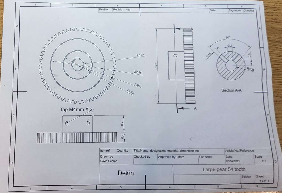 54 tooth gear