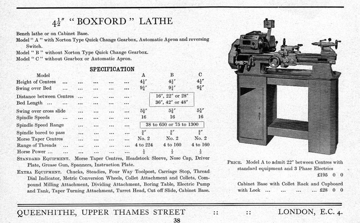 Boxford Lathes