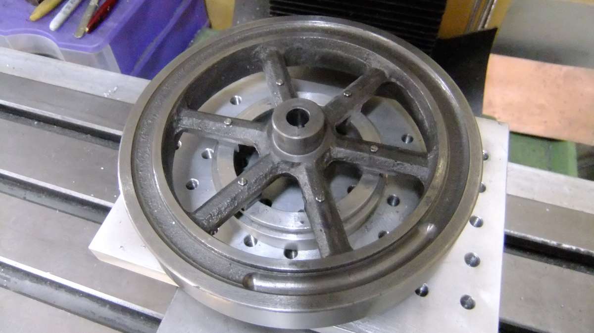 flywheel pulley final drilling (2)