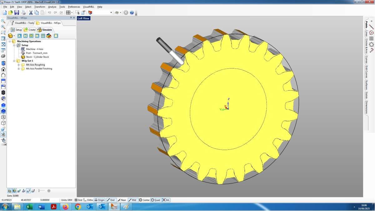 Pinion - Rough Machining