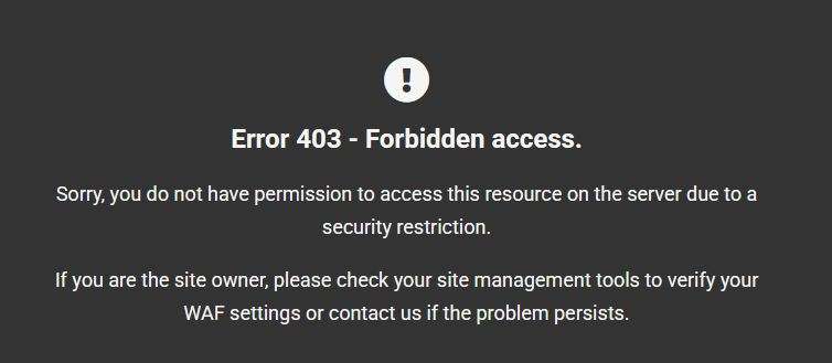 403 error