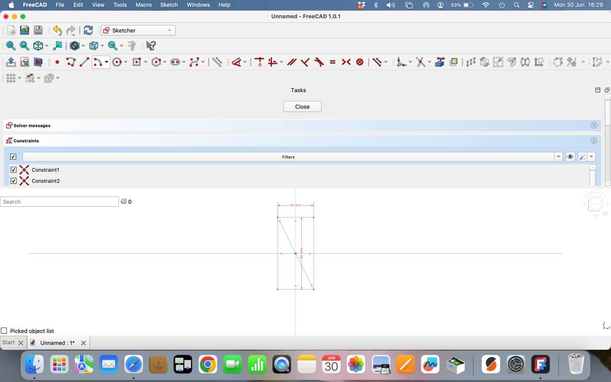 freeCAD Constrained