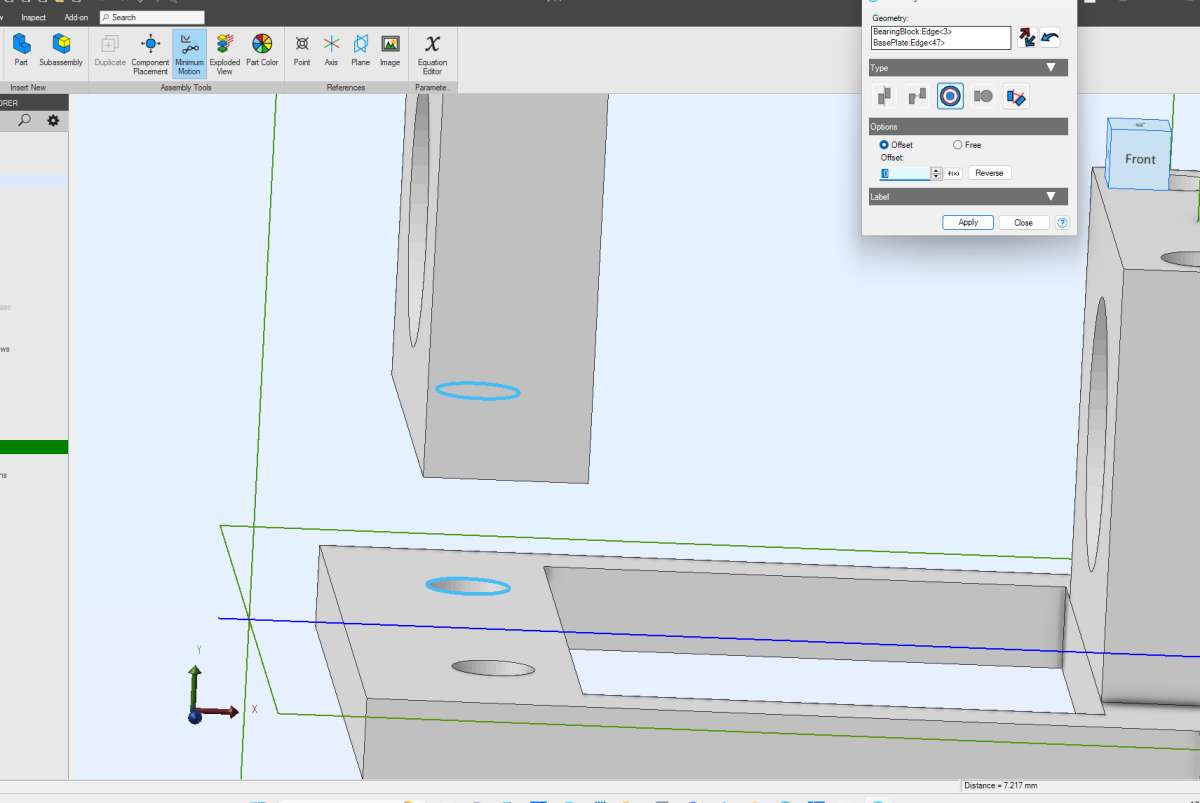 Alibre shot baseplate and bearing block1
