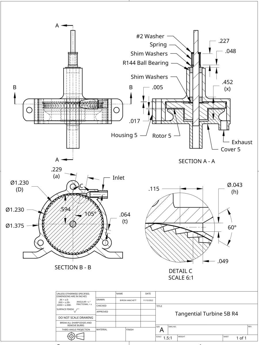 Tangential Turbine 5B R4
