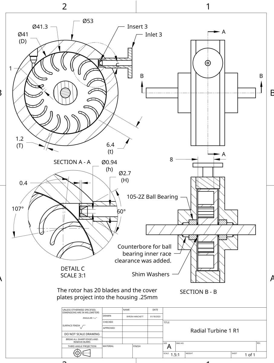 Radial Turbine 1 R1