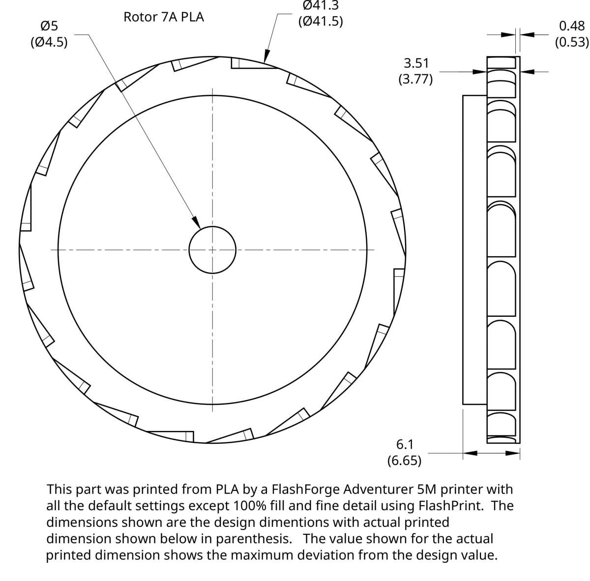 Rotor 7A PLA