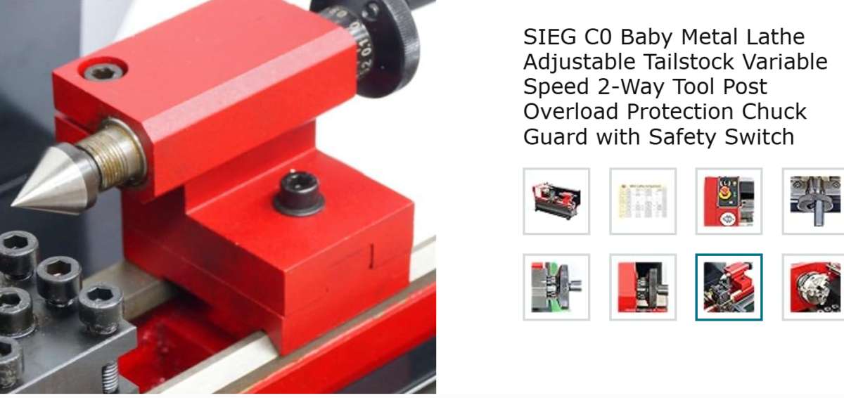 seig C0 baby lathe adjustable tailstock