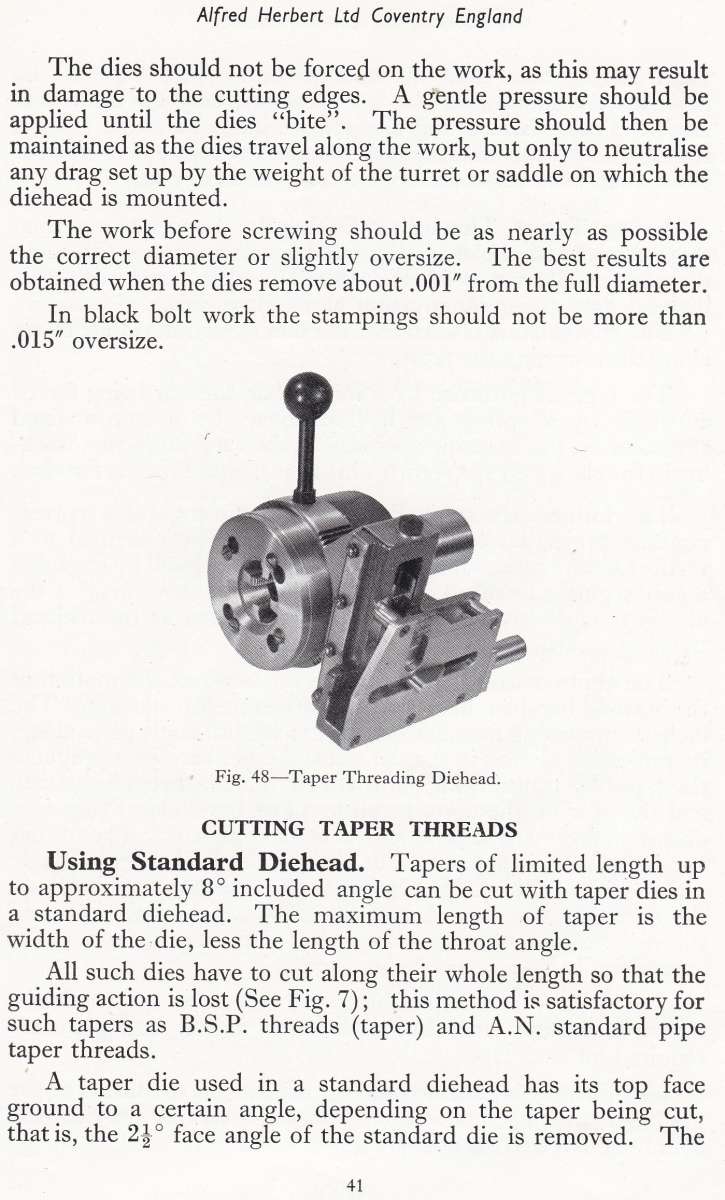 Coventry Taper Diehead