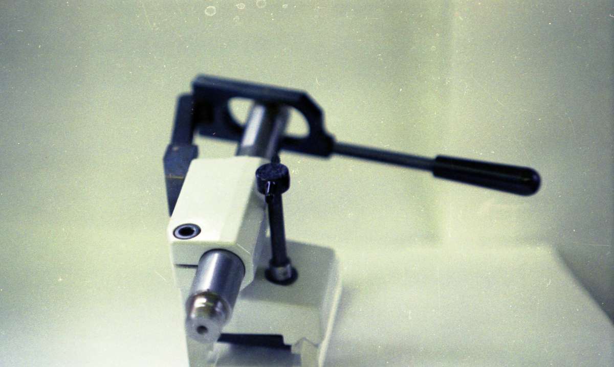 Fig 1 Unimat 3 lever operated tailstock, apologies for picture quality taken from 35mm negative