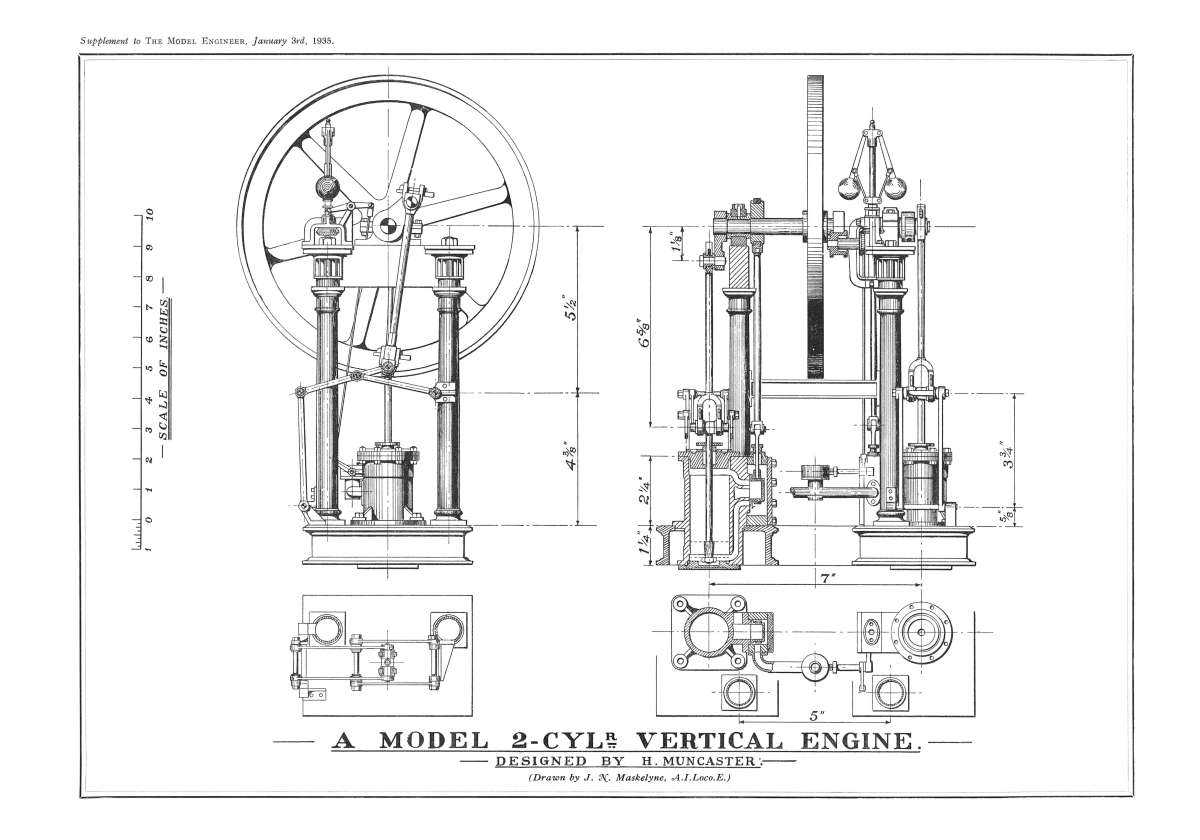 A Model 2-Cylinder Vertical Engine