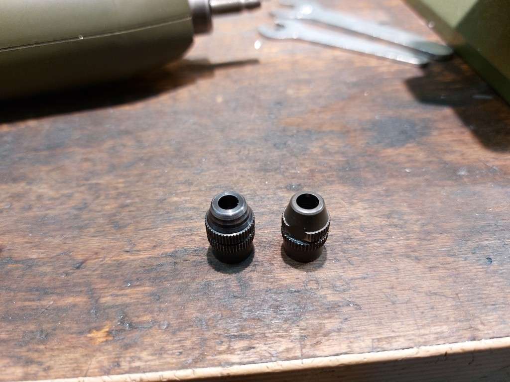 Standard collet nut and MF70 collet nut 2