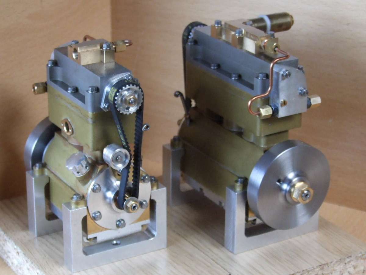 Fig 11  Both the engines with Oil pumps and pipework fitted
