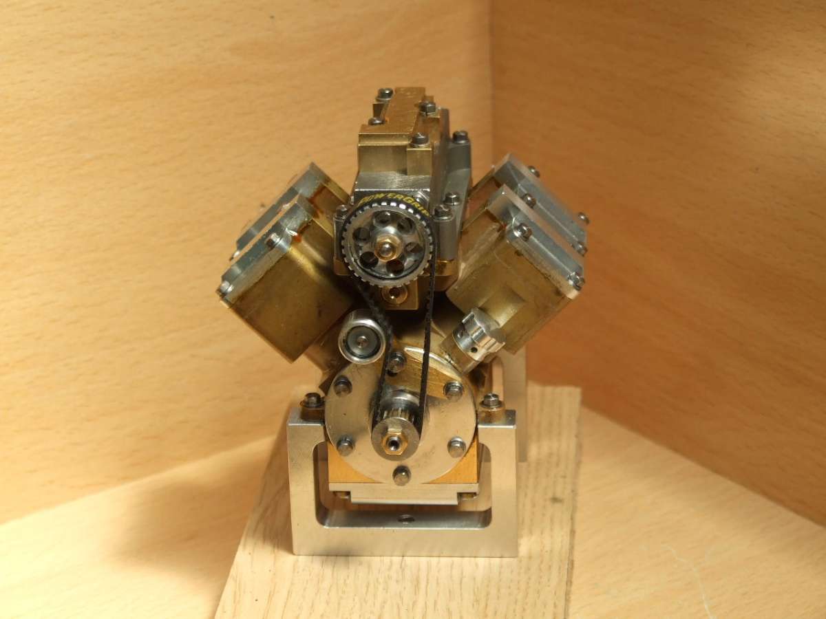 Fig 13 The V4 engine assembled (front view)