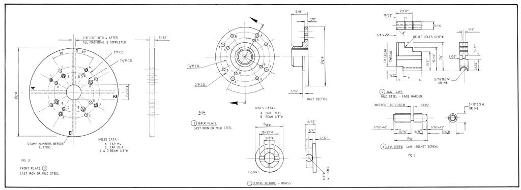 four-jaw chuck plan side two