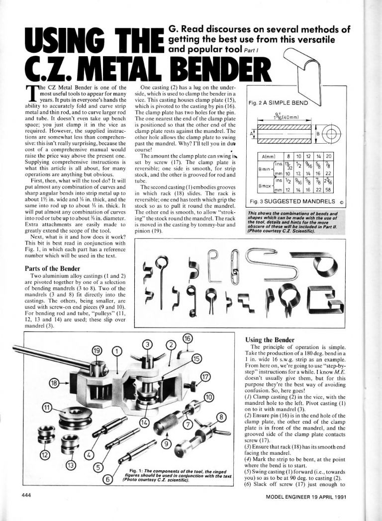 Mini Wire Bender, Chronos Engineering Supplies